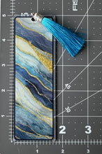 Load image into Gallery viewer, Color Printed 1/16&quot; Acrylic Bookmark - Gilded Blue Agate
