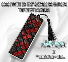 Load image into Gallery viewer, Color Printed 1/16&quot; Acrylic Bookmark - Targaryen Scales
