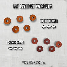 Load image into Gallery viewer, 1/2&quot; Leather Washer 30-Pack
